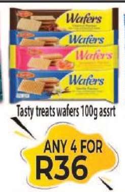 Tasty treats Wafers 100g assrt