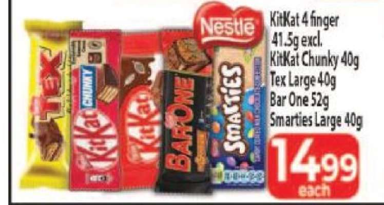 NESTLE CHOCOLATE BARS