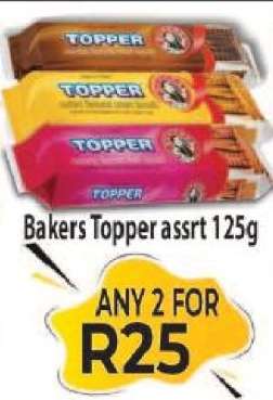 Bakers Topper assrt 125g