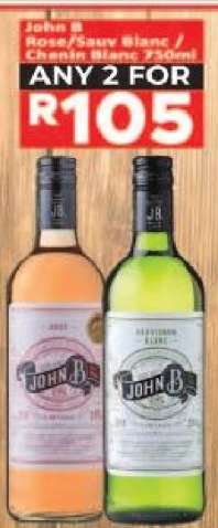 John B Rosé/Sauv Blanc/Chenin Blanc 750ml