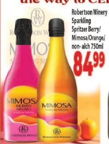 Robertson Winery Sparkling Spritzer Berry/Mimosa/Orange