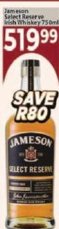 Jameson Select Reserve Irish Whiskey 750ml