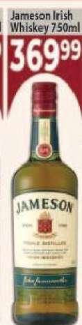 JAMESON IRISH WHISKEY 750ML
