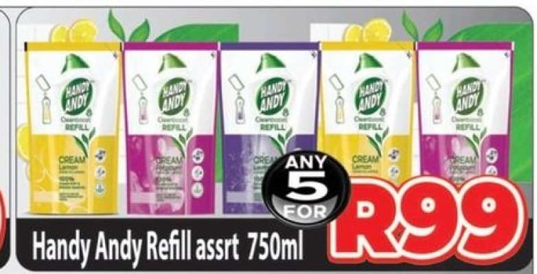 Handy Andy Refill assrt 750ml