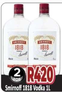 SMIRNOFF 1818 VODKA 1ℓ