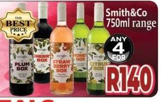 Smith&Co 750ml range