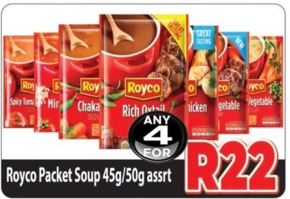 Royco Packet Soup 45g/50g assrt