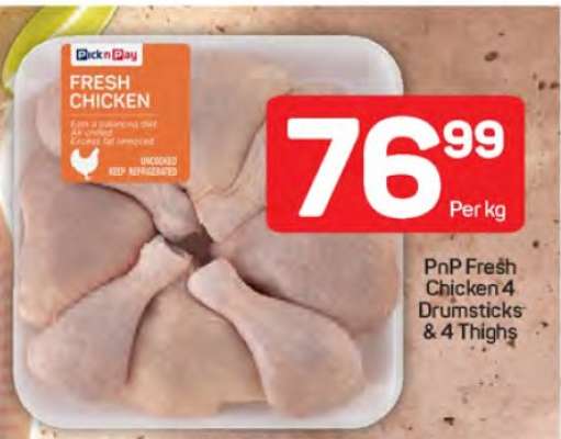 PnP Fresh Chicken 4 Drumsticks & 4 Thighs