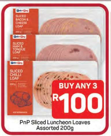PnP Sliced Luncheon Loaves Assorted 200g