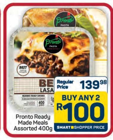 Pronto Ready Made Meals Assorted 400g