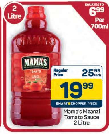 Mama's Mzanzi Tomato Sauce 2 Litre