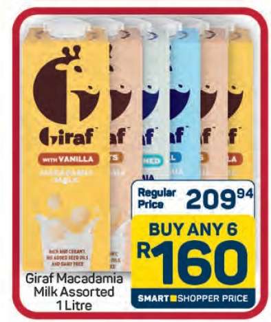 Giraf Macadamia Milk Assorted 1 Litre