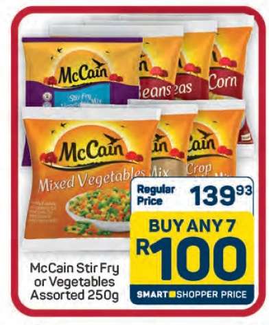 McCain Stir Fry or Vegetables Assorted 250g