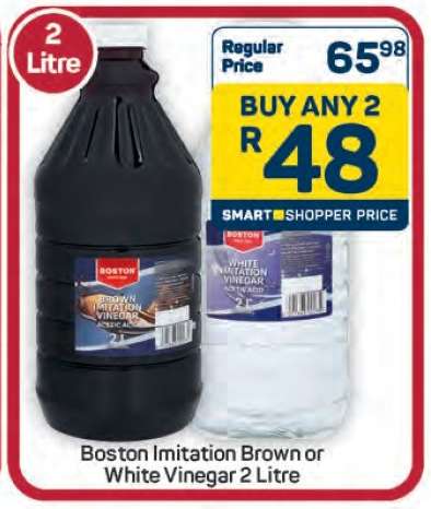 Boston Imitation Brown or White Vinegar 2 Litre
