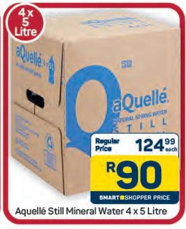 aQuellé Still Mineral Water 4 x 5 Litre