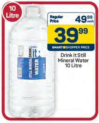 Drink It Still Mineral Water 10 Litre