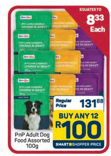 PnP Adult Dog Food Assorted 100g