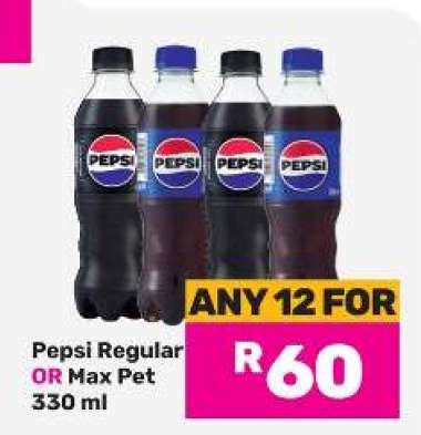 Pepsi Regular OR Max Pet 330 ml