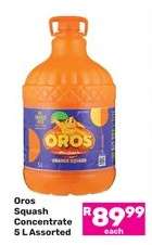 Oros Squash Concentrate 5 L Assorted