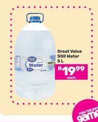 Great Value Still Water 5 L