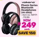 Volkano Phonic Series Bluetooth Headphones (VK-2002)