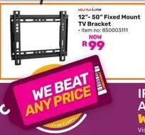 12" - 50" Fixed Mount TV Bracket