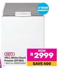 DEFY 195 L White Chest Freezer (CF185)