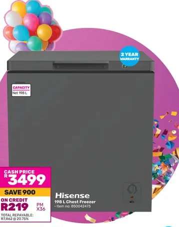 Hisense 198 L Chest Freezer