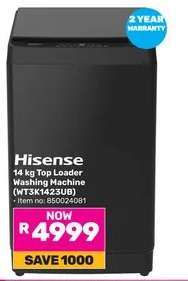 Hisense 14 kg Top Loader Washing Machine