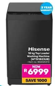 Hisense 18 kg Top Loader Washing Machine