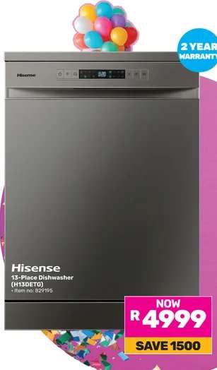 Hisense 13-Place Dishwasher (H13DET9)