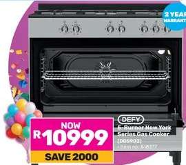 Defy 5-Burner New York Series Gas Cooker