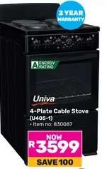 Univa 4 Plate Cable Stove U405-1