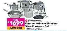 Bennett Road Finesse 16-Piece Stainless Steel Cookware Set