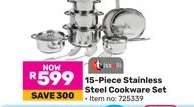 15-Piece Stainless Steel Cookware Set