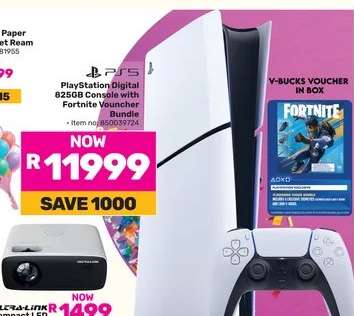 PlayStation Digital 825GB Console with Fortnite Voucher Bundle