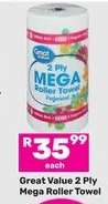 Great Value 2 Ply Mega Roller Towel