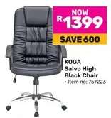 Koga Salvo High Black Chair