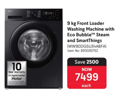 9 kg Front Loader Washing Machine with Eco Bubble™ Steam and SmartThings