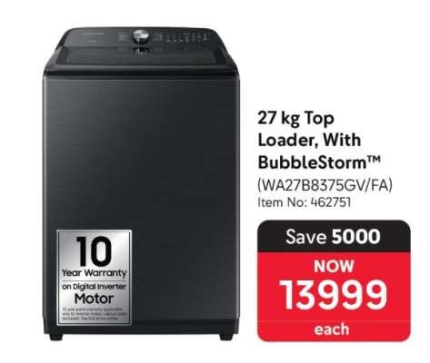 27 kg Top Loader, With BubbleStorm™