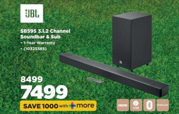 JBL SB595 3.1.2 Channel Soundbar & Sub