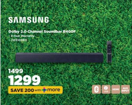 Samsung Dolby 2.0 Channel Soundbar B400F