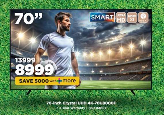 70-inch Crystal UHD 4K-70U8000F
