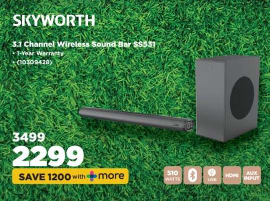 SKYWORTH 3.1 Channel Wireless Sound Bar SS531