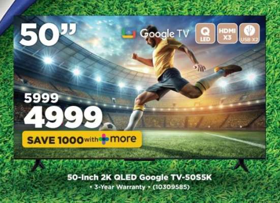 50-Inch 2K QLED Google TV-50S5K