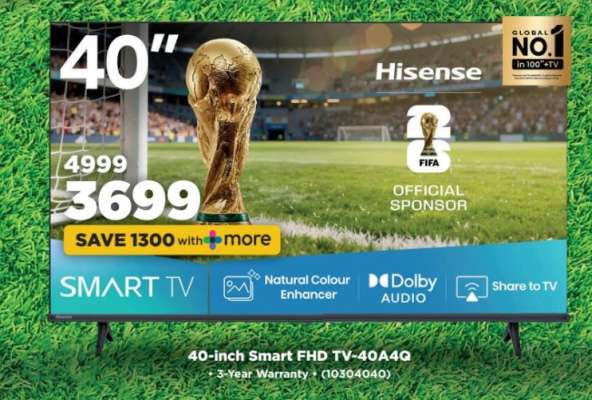 Hisense 40-Inch Smart FHD TV-40A4G