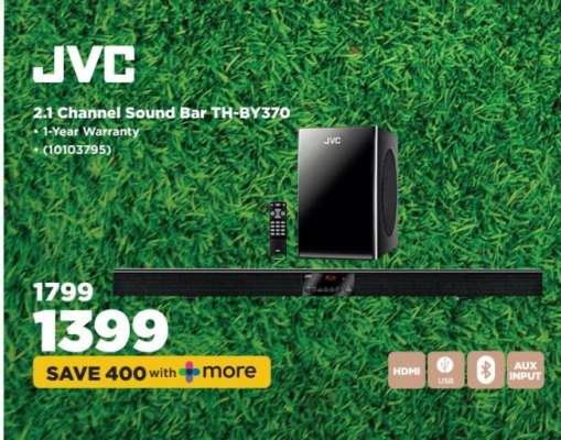 JVC 2.1 Channel Sound Bar TH-BY370