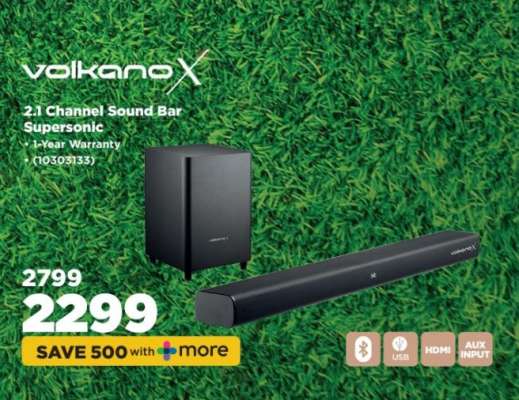 VolkanoX 2.1 Channel Sound Bar Supersonic