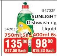 Sunlight Dishwashing Liquid
