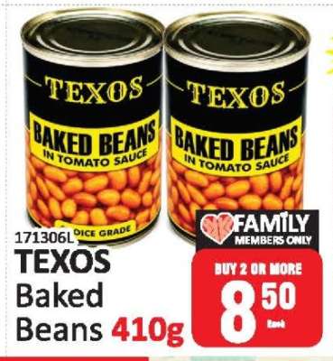TEXOS Baked Beans 410g